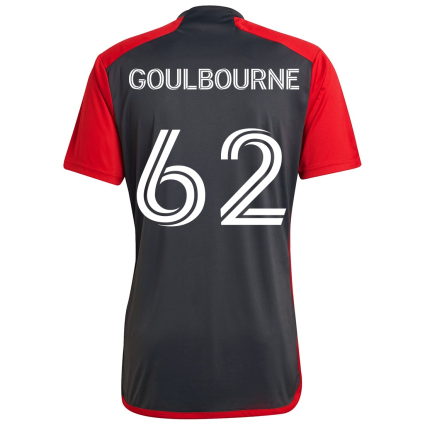 Kinder Rohan Goulbourne #62 Grau Rot Heimtrikot Trikot 2024/25 T-Shirt