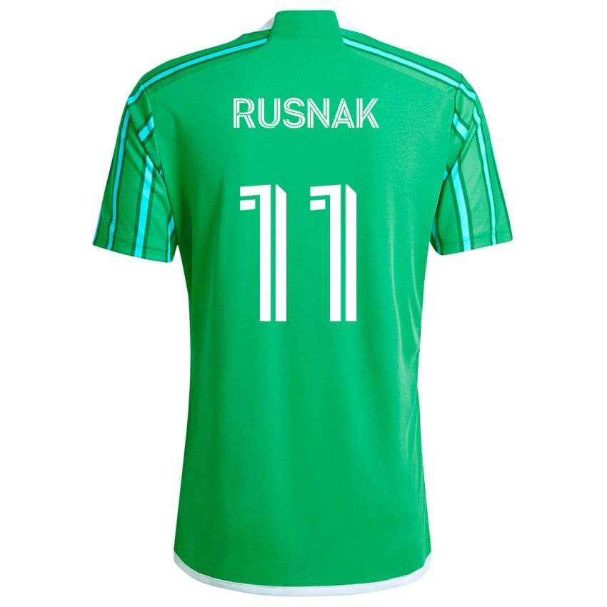 Kinder Albert Rusnák #11 Grün Weiß Heimtrikot Trikot 2024/25 T-Shirt