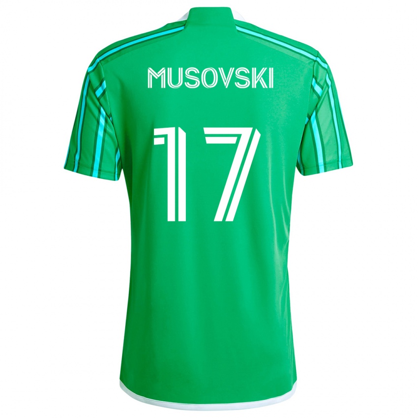 Kinder Danny Musovski #17 Grün Weiß Heimtrikot Trikot 2024/25 T-Shirt