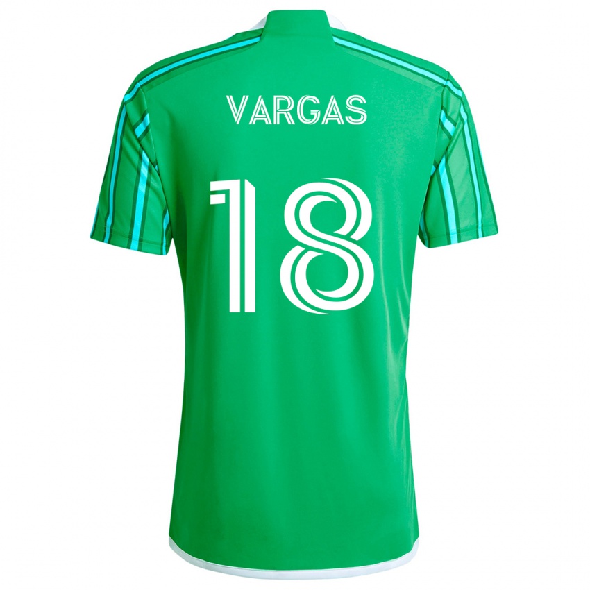 Kinder Obed Vargas #18 Grün Weiß Heimtrikot Trikot 2024/25 T-Shirt