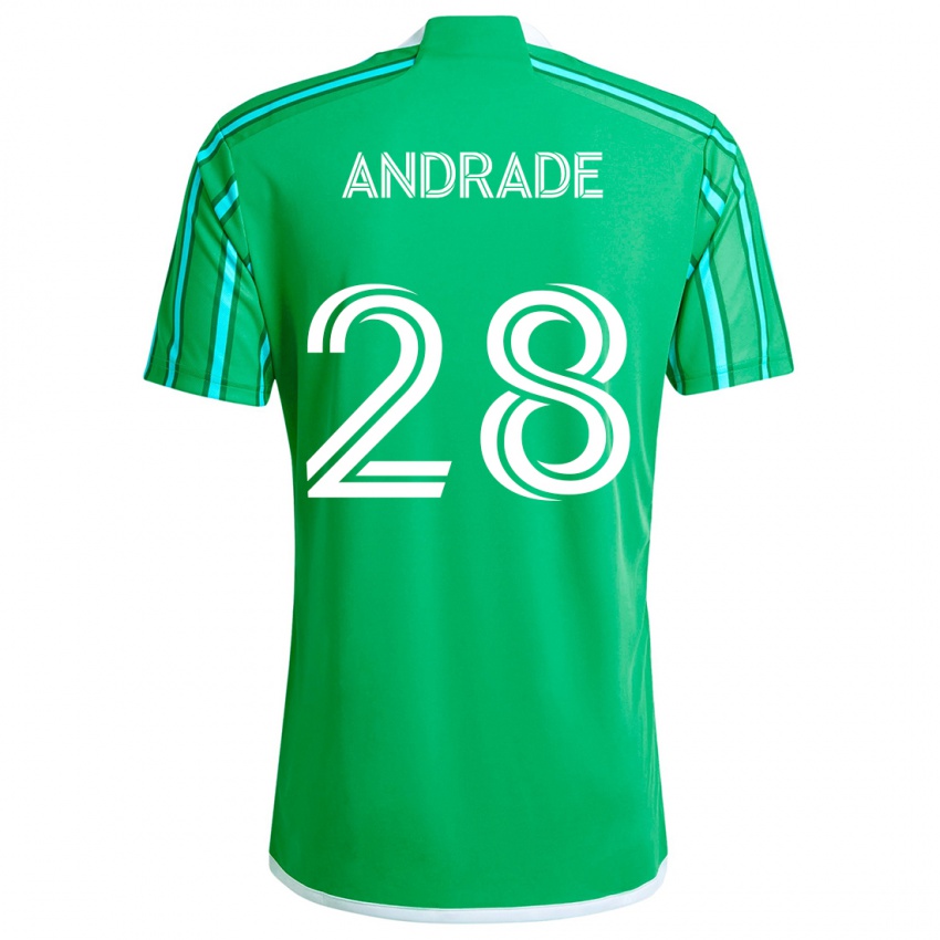 Kinder Yeimar Gómez Andrade #28 Grün Weiß Heimtrikot Trikot 2024/25 T-Shirt