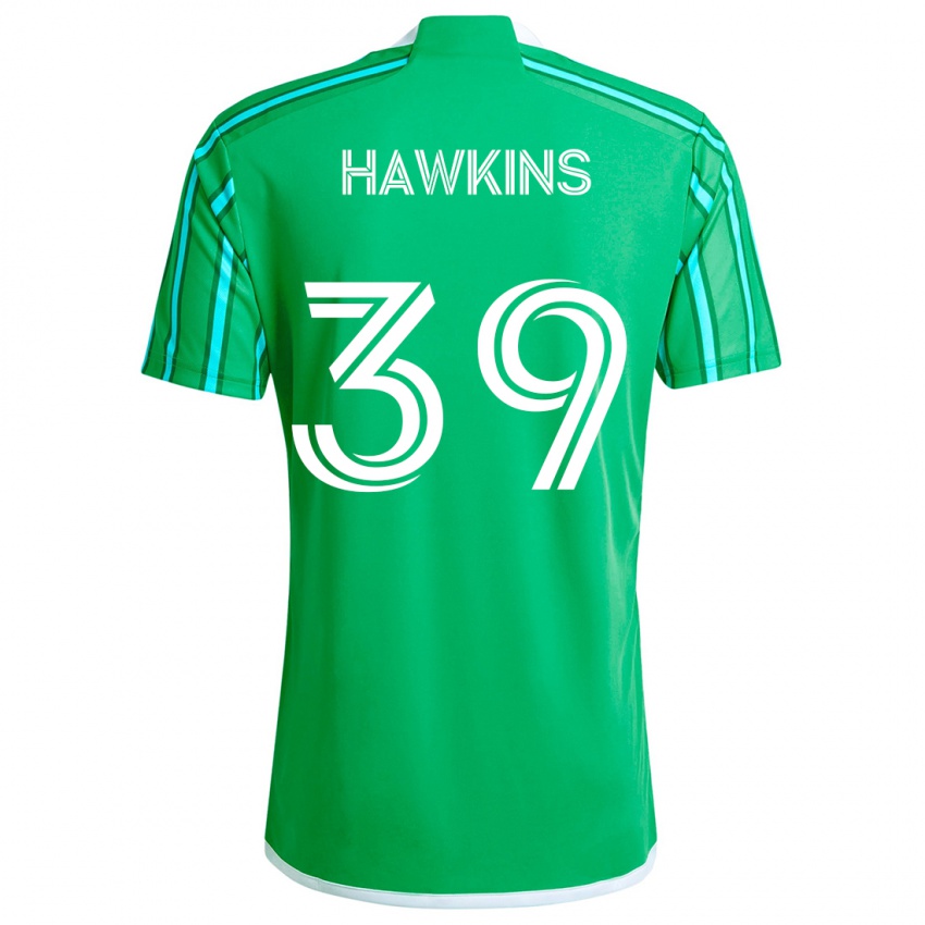 Kinder Stuart Hawkins #39 Grün Weiß Heimtrikot Trikot 2024/25 T-Shirt