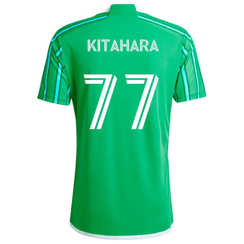 Kinder Sota Kitahara #77 Grün Weiß Heimtrikot Trikot 2024/25 T-Shirt