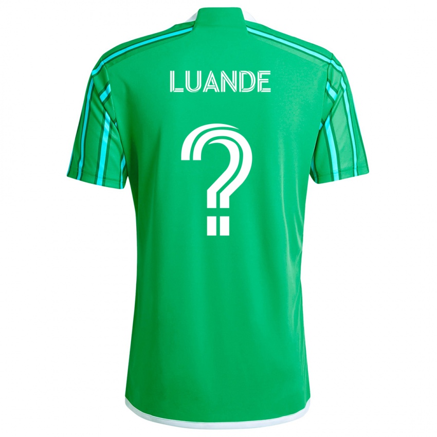 Kinder Michael Luande #0 Grün Weiß Heimtrikot Trikot 2024/25 T-Shirt