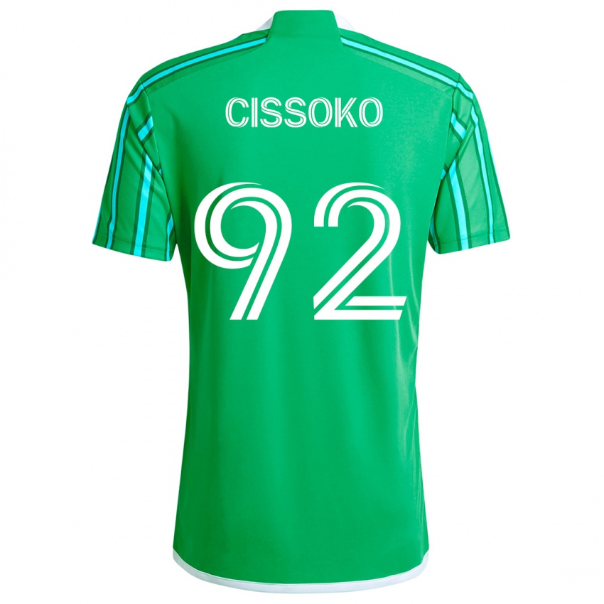 Kinder Abdoulaye Cissoko #92 Grün Weiß Heimtrikot Trikot 2024/25 T-Shirt