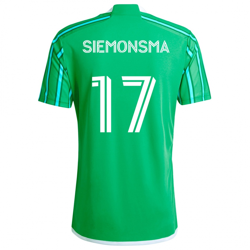 Kinder Sianna Siemonsma #17 Grün Weiß Heimtrikot Trikot 2024/25 T-Shirt