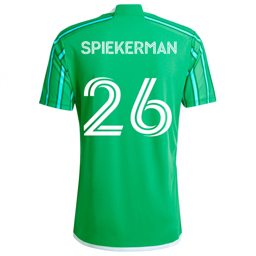 Kinder Stephanie Spiekerman #26 Grün Weiß Heimtrikot Trikot 2024/25 T-Shirt