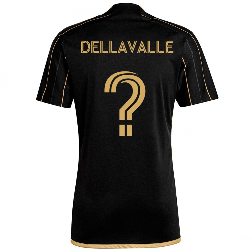 Kinder Lorenzo Dellavalle #0 Schwarzes Gold Heimtrikot Trikot 2024/25 T-Shirt