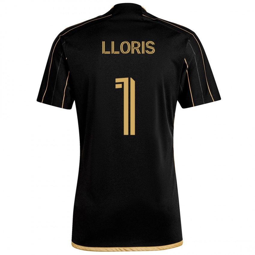 Kinder Hugo Lloris #1 Schwarzes Gold Heimtrikot Trikot 2024/25 T-Shirt