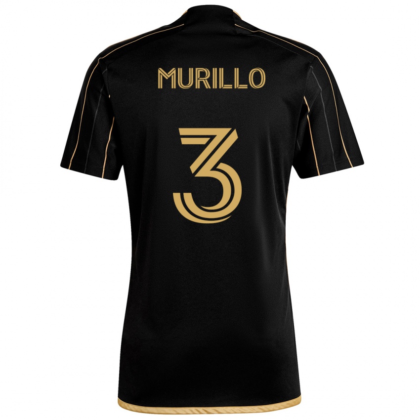 Kinder Jesús Murillo #3 Schwarzes Gold Heimtrikot Trikot 2024/25 T-Shirt