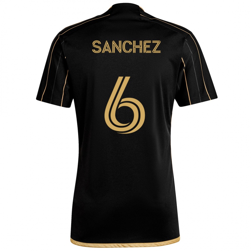 Kinder Ilie Sánchez #6 Schwarzes Gold Heimtrikot Trikot 2024/25 T-Shirt