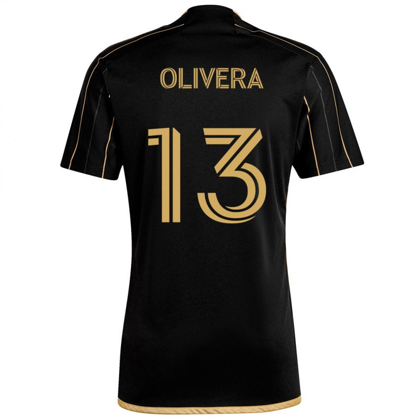 Kinder Cristian Olivera #13 Schwarzes Gold Heimtrikot Trikot 2024/25 T-Shirt