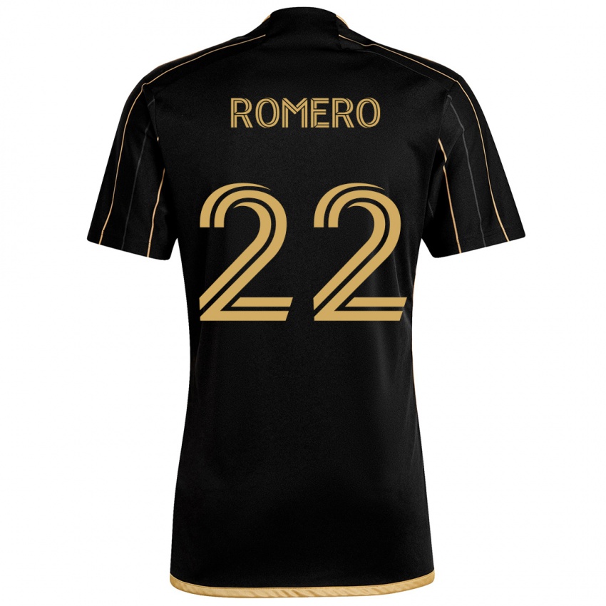 Kinder Abraham Romero #22 Schwarzes Gold Heimtrikot Trikot 2024/25 T-Shirt