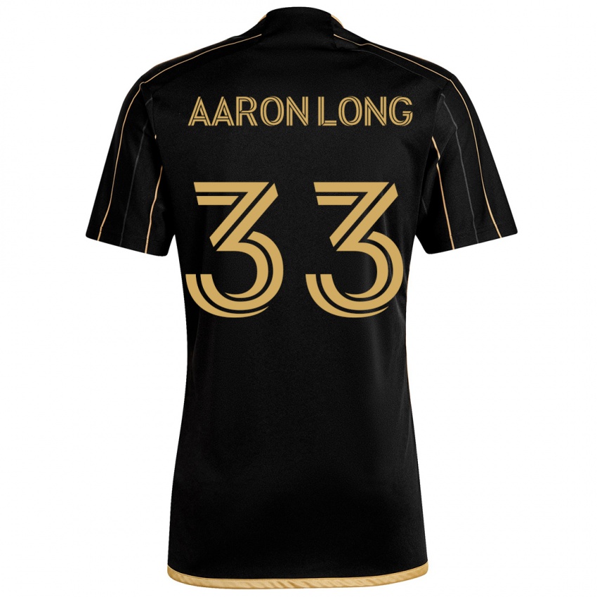 Kinder Aaron Long #33 Schwarzes Gold Heimtrikot Trikot 2024/25 T-Shirt