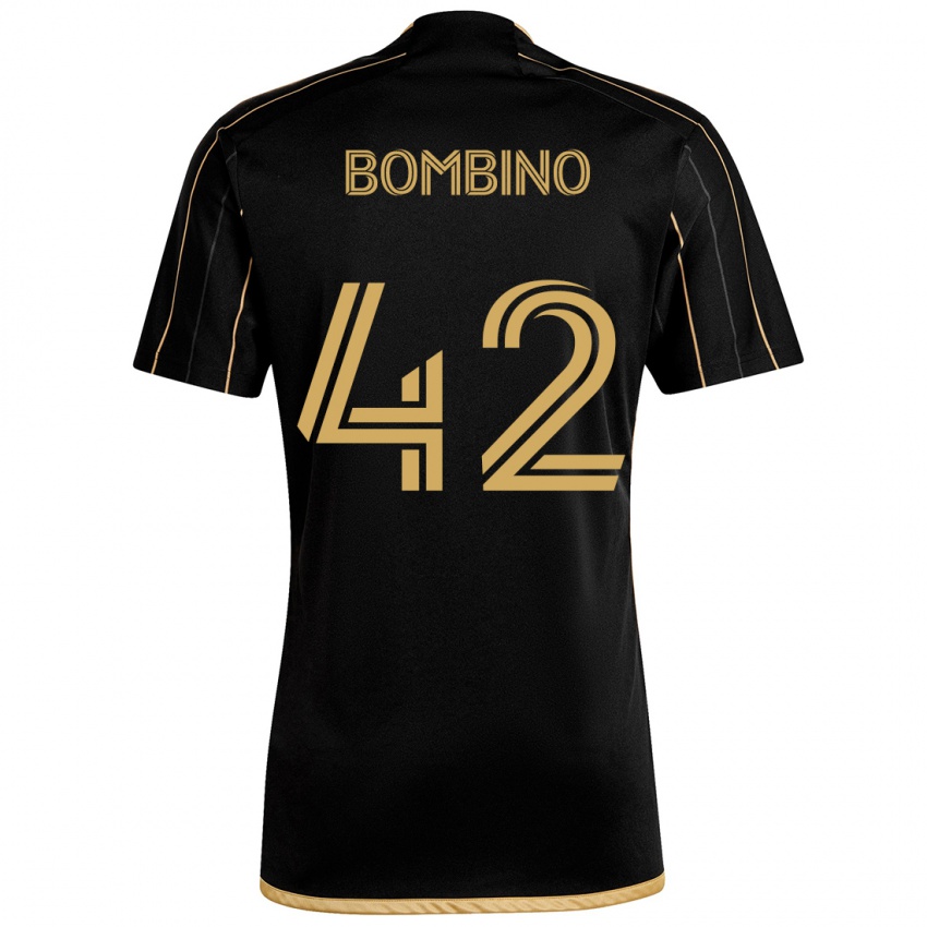 Kinder Luca Bombino #42 Schwarzes Gold Heimtrikot Trikot 2024/25 T-Shirt