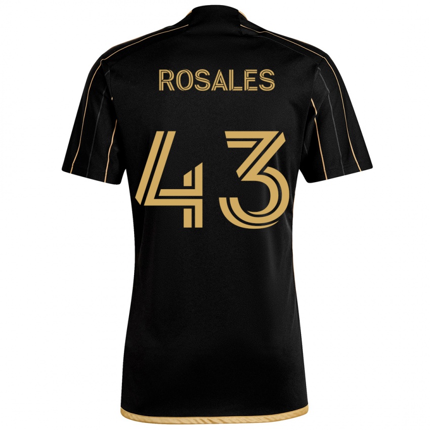 Kinder Diego Rosales #43 Schwarzes Gold Heimtrikot Trikot 2024/25 T-Shirt