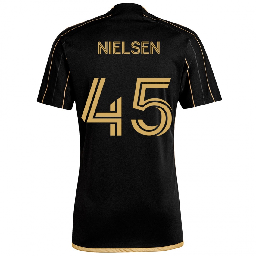 Kinder Kenny Nielsen #45 Schwarzes Gold Heimtrikot Trikot 2024/25 T-Shirt