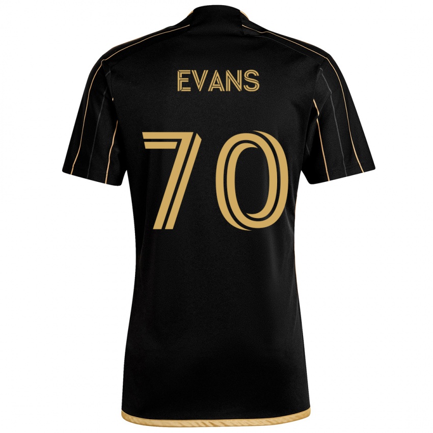 Kinder Matthew Evans #70 Schwarzes Gold Heimtrikot Trikot 2024/25 T-Shirt