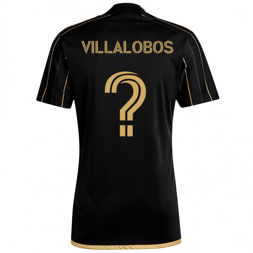 Kinder Kristian Villalobos #0 Schwarzes Gold Heimtrikot Trikot 2024/25 T-Shirt