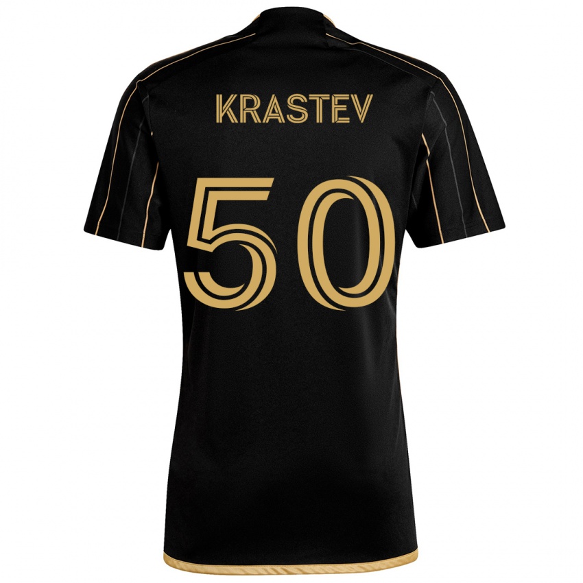 Kinder Filip Krastev #50 Schwarzes Gold Heimtrikot Trikot 2024/25 T-Shirt