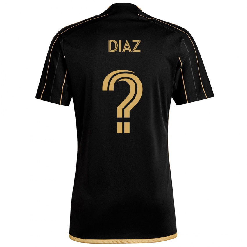 Kinder Christian Díaz #0 Schwarzes Gold Heimtrikot Trikot 2024/25 T-Shirt