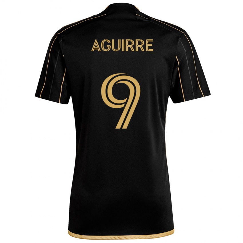 Kinder Dustin Aguirre #9 Schwarzes Gold Heimtrikot Trikot 2024/25 T-Shirt