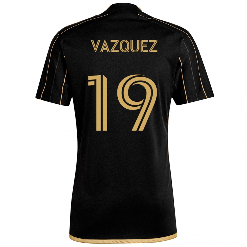 Kinder Favian Vazquez #19 Schwarzes Gold Heimtrikot Trikot 2024/25 T-Shirt