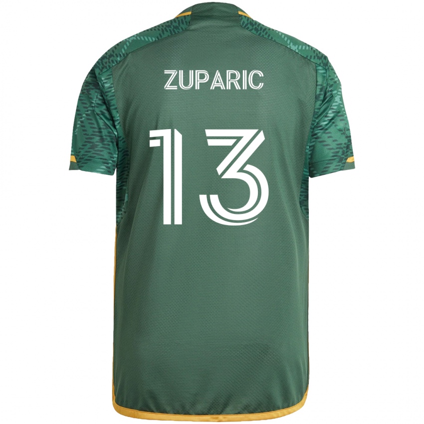 Kinder Dario Zuparic #13 Grün Orange Heimtrikot Trikot 2024/25 T-Shirt