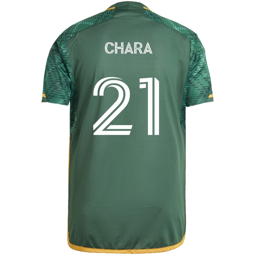 Kinder Diego Chará #21 Grün Orange Heimtrikot Trikot 2024/25 T-Shirt