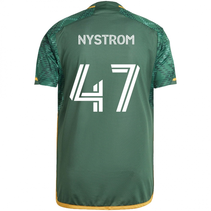 Kinder Maximo Nystrom #47 Grün Orange Heimtrikot Trikot 2024/25 T-Shirt