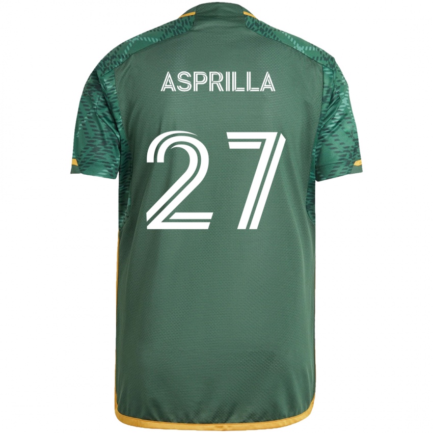 Kinder Dairon Asprilla #27 Grün Orange Heimtrikot Trikot 2024/25 T-Shirt