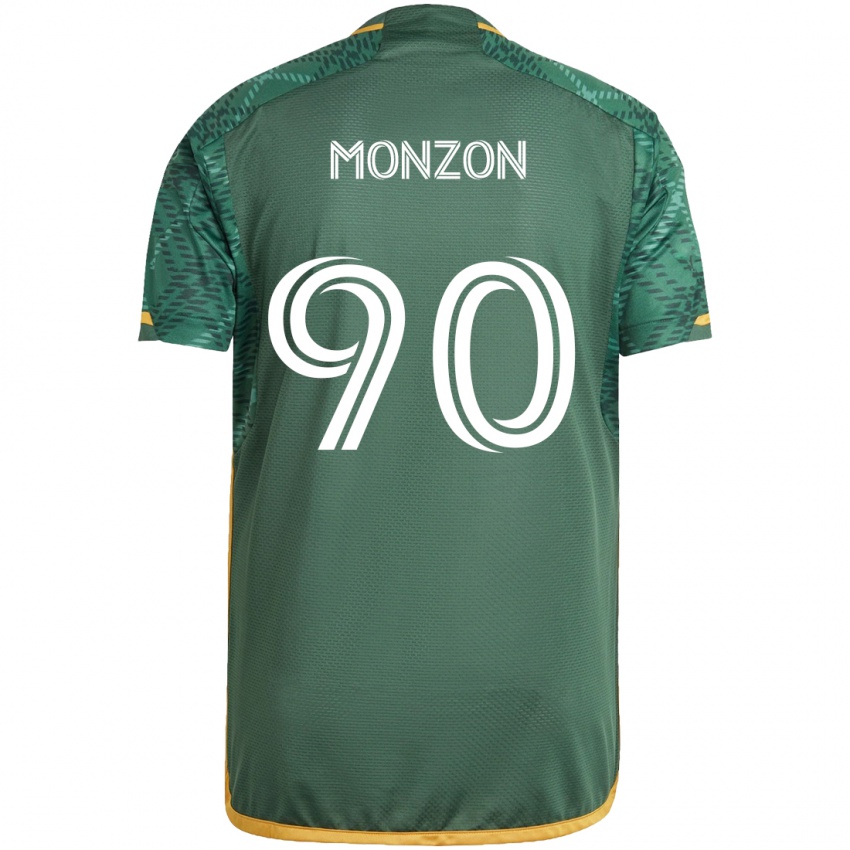 Kinder Florián Monzón #90 Grün Orange Heimtrikot Trikot 2024/25 T-Shirt