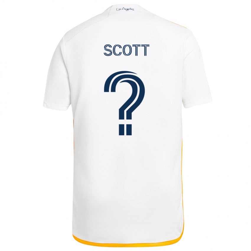 Kinder Brady Scott #0 Weiß Gelb Heimtrikot Trikot 2024/25 T-Shirt