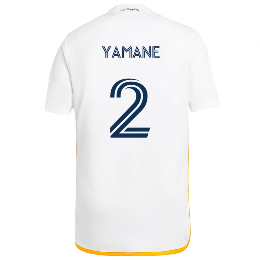 Kinder Miki Yamane #2 Weiß Gelb Heimtrikot Trikot 2024/25 T-Shirt