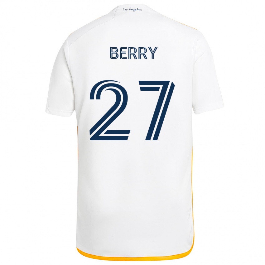 Kinder Miguel Berry #27 Weiß Gelb Heimtrikot Trikot 2024/25 T-Shirt