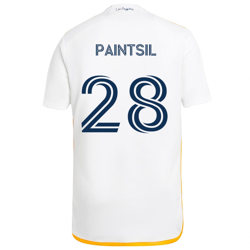 Kinder Joseph Paintsil #28 Weiß Gelb Heimtrikot Trikot 2024/25 T-Shirt