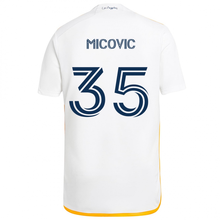 Kinder Novak Micovic #35 Weiß Gelb Heimtrikot Trikot 2024/25 T-Shirt