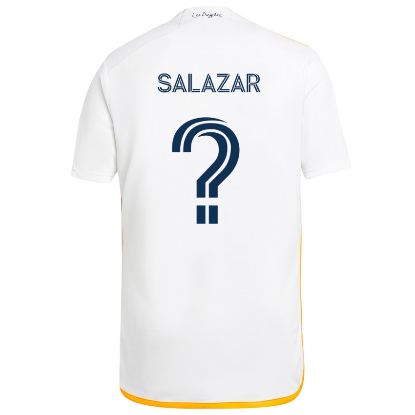 Kinder Enrique Salazar #0 Weiß Gelb Heimtrikot Trikot 2024/25 T-Shirt