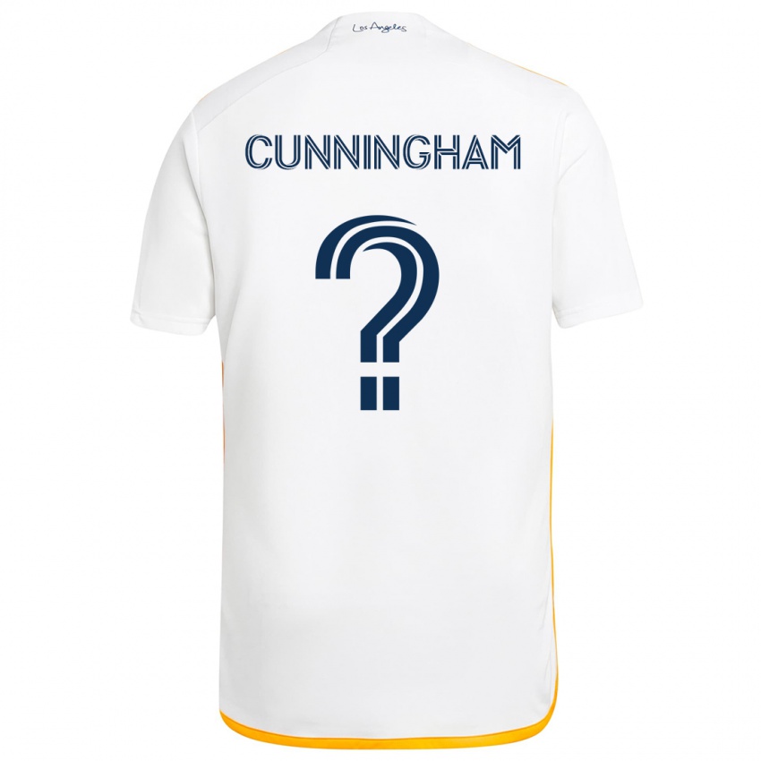 Kinder Joaquin Cunningham #0 Weiß Gelb Heimtrikot Trikot 2024/25 T-Shirt