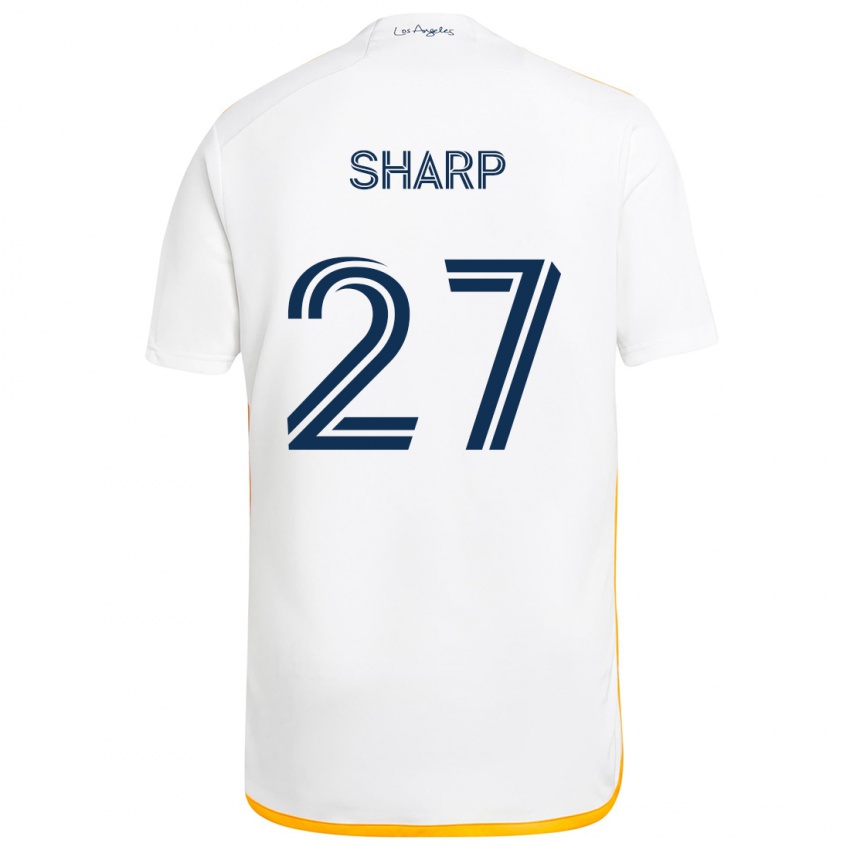 Kinder Billy Sharp #27 Weiß Gelb Heimtrikot Trikot 2024/25 T-Shirt