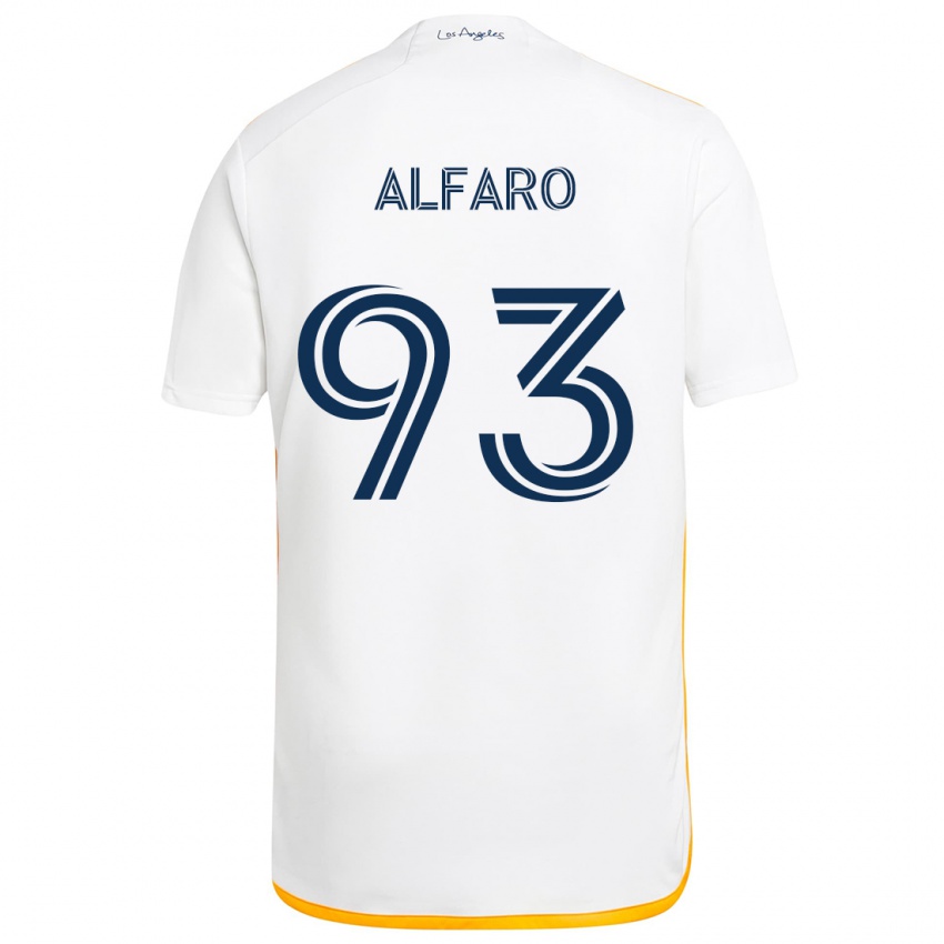 Kinder Tony Alfaro #93 Weiß Gelb Heimtrikot Trikot 2024/25 T-Shirt