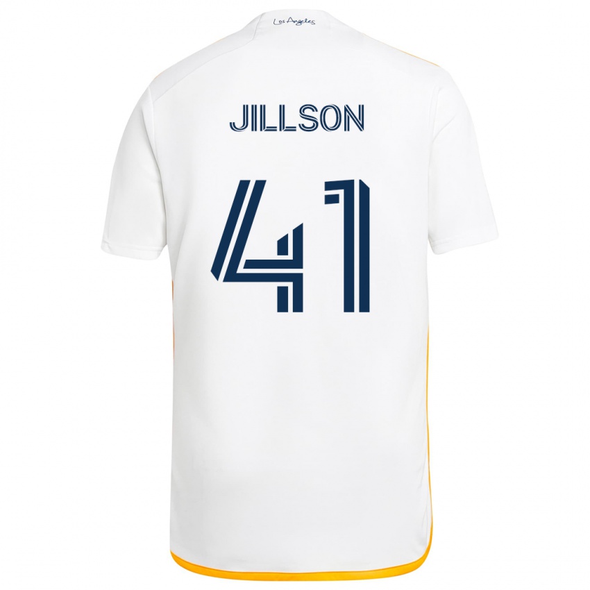 Kinder Simon Jillson #41 Weiß Gelb Heimtrikot Trikot 2024/25 T-Shirt