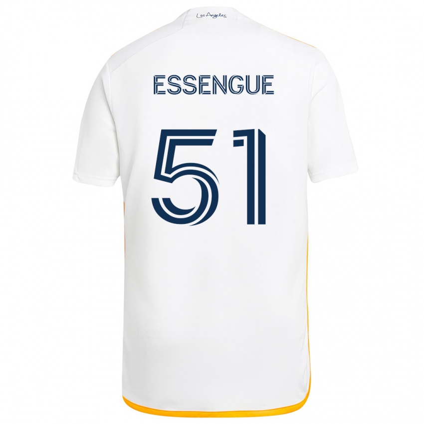 Kinder Ascel Essengue #51 Weiß Gelb Heimtrikot Trikot 2024/25 T-Shirt