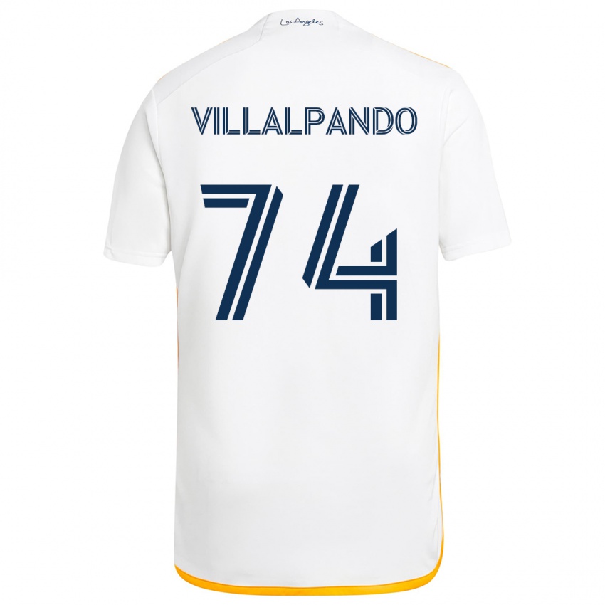 Kinder Sergio Villalpando #74 Weiß Gelb Heimtrikot Trikot 2024/25 T-Shirt