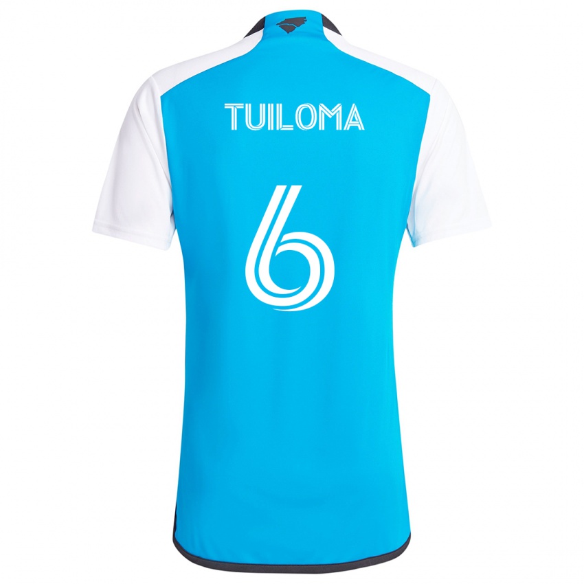 Kinder Bill Tuiloma #6 Blau Weiss Heimtrikot Trikot 2024/25 T-Shirt