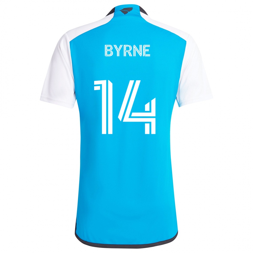 Kinder Nathan Byrne #14 Blau Weiss Heimtrikot Trikot 2024/25 T-Shirt