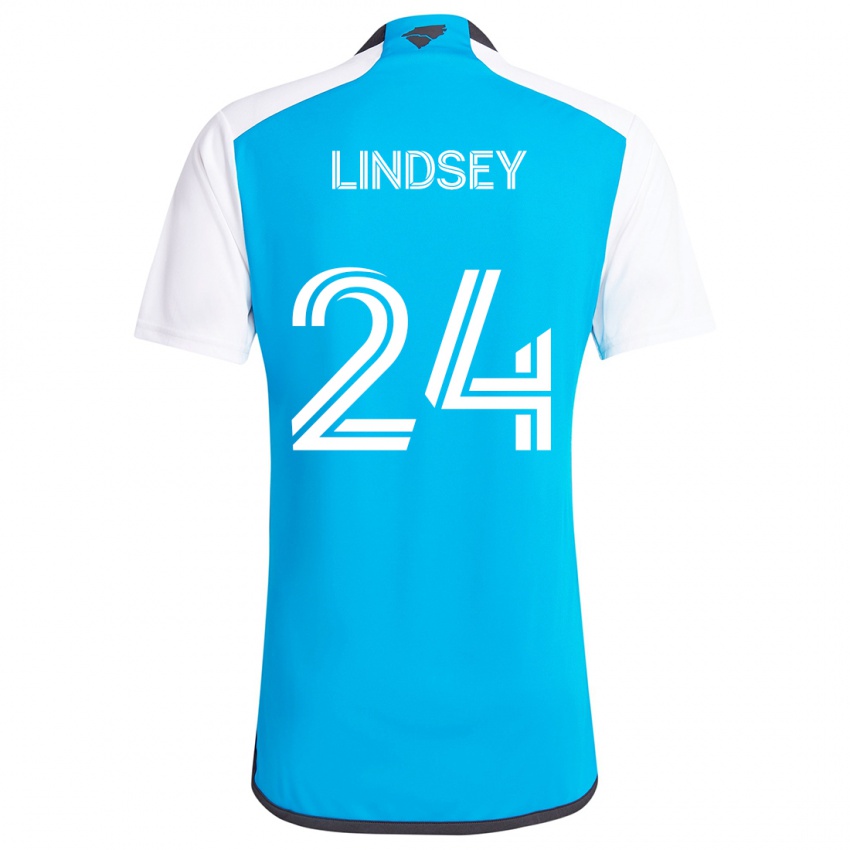 Kinder Jaylin Lindsey #24 Blau Weiss Heimtrikot Trikot 2024/25 T-Shirt