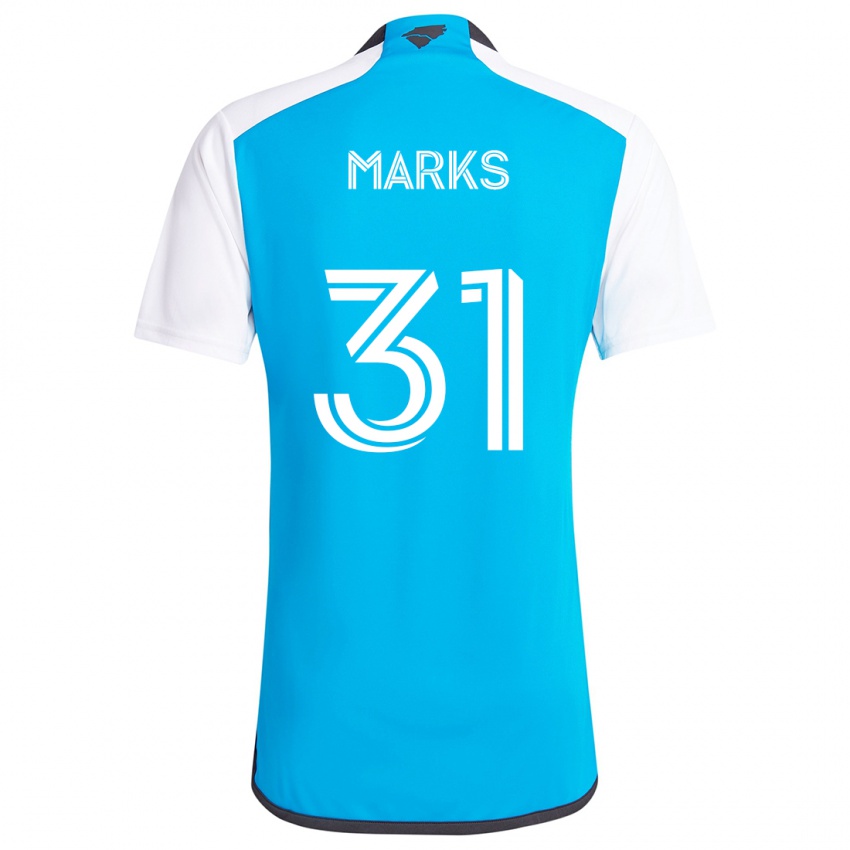 Kinder George Marks #31 Blau Weiss Heimtrikot Trikot 2024/25 T-Shirt