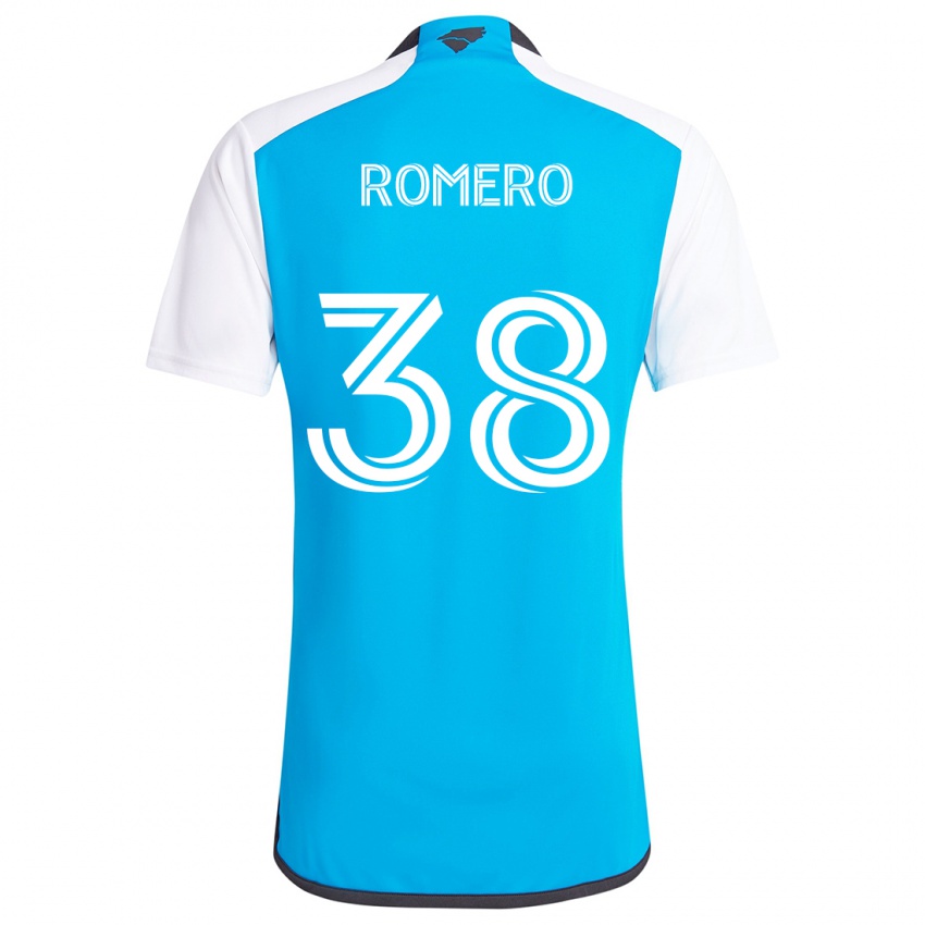 Kinder Brian Romero #38 Blau Weiss Heimtrikot Trikot 2024/25 T-Shirt