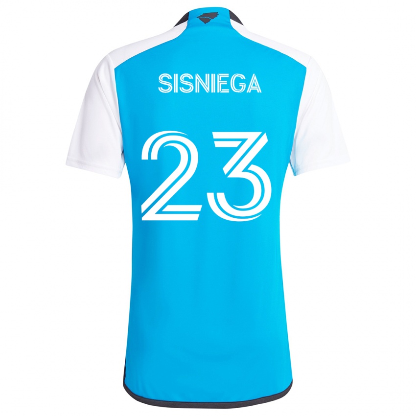 Kinder Pablo Sisniega #23 Blau Weiss Heimtrikot Trikot 2024/25 T-Shirt